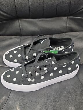 DC Black Polka Dot Low-Top Sneakers